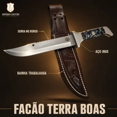 Faca de Pesca - Lâmina Grande com Serra