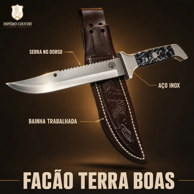 Faca de Pesca - Lâmina Grande com Serra