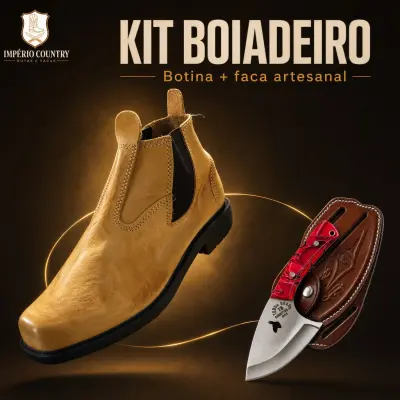 Kit Boiadeiro - Botina + Faca Boi