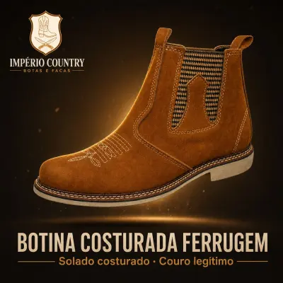 Botina Costurada Ferrugem